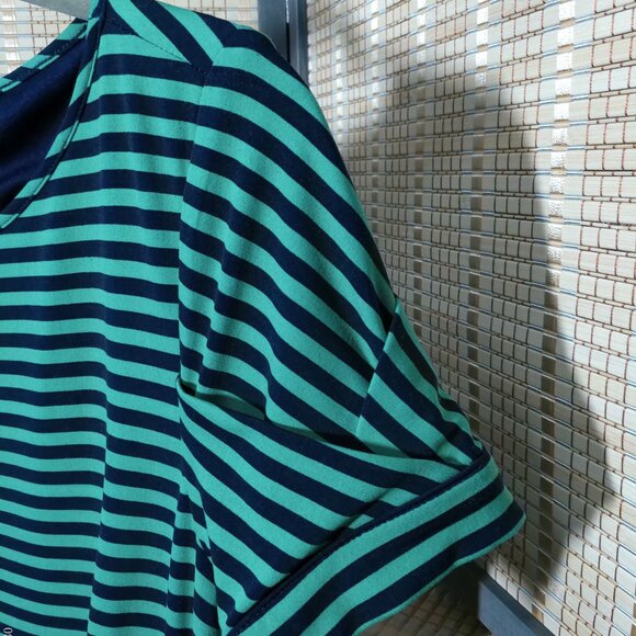 Laundry By Design Blue & Green Horizontal Striped Dress - Picture 3 of 4